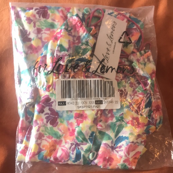 FOR LOVE & LEMONS | Watercolor Floral Slip Dress - Picture 6 of 7